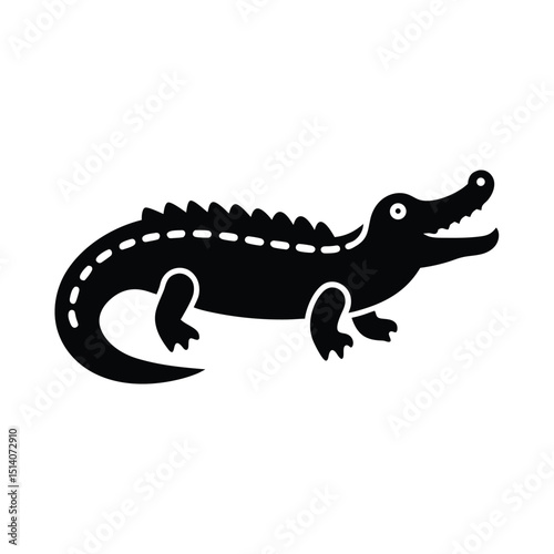 Crocodile Icon Vector Flat Clean Look Isolated