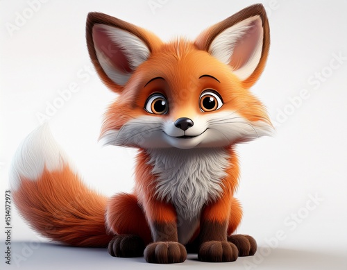 Ein einzelnes 3D-Fuchsbaby photo