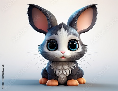 Ein 3D-Kaninchenbaby  photo