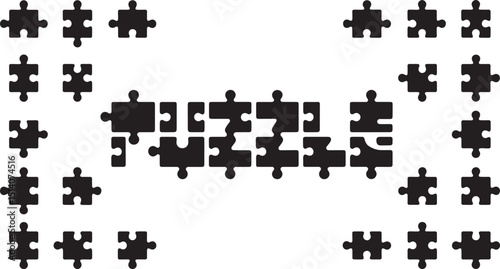 Professional puzzle piece logo design featuring interlocking shapes and vivid colors