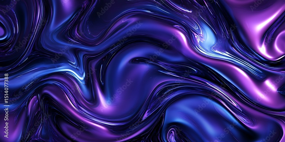 Obraz premium Abstract purple and blue liquid swirl background