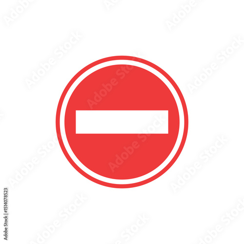 No Entry Icon Vector Design.