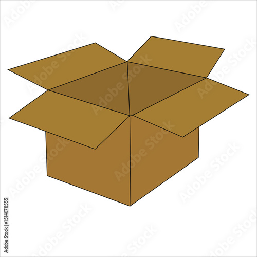 vector cardboard box brown box box container
