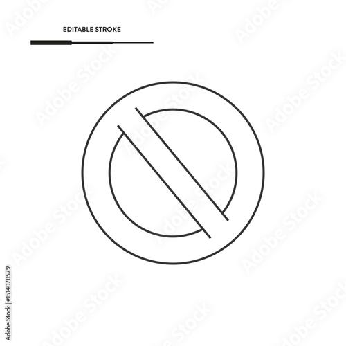 No Sign Icon Vector Design.