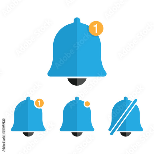 Notification Bell Icon Set Vector Design.
