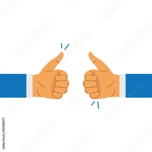 Okey Or Like Shape Hand Icon Vector Design.