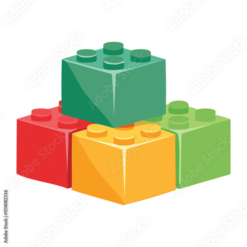Stacked Toy Bricks for Education