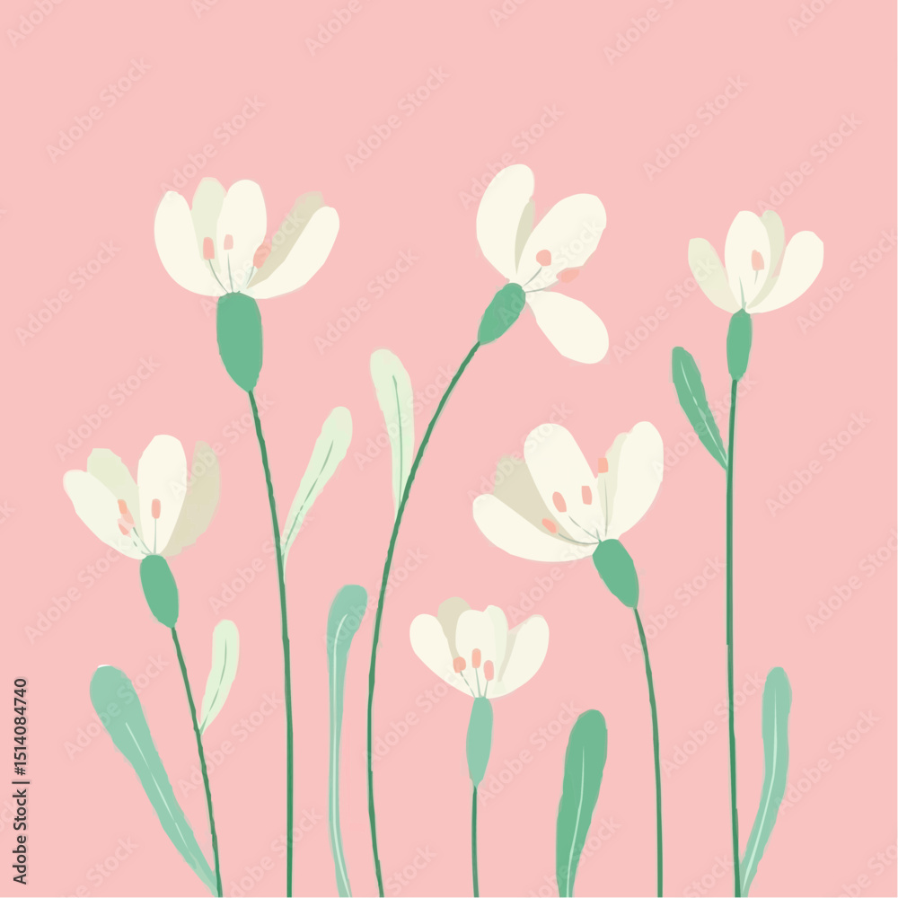 Naklejka premium pink flower background