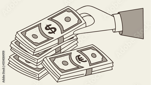 vector illustration of a dollar symbol