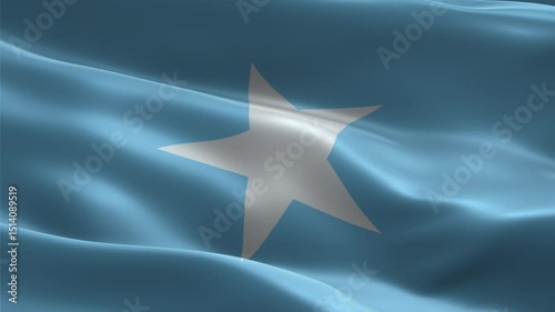 Seamless 3D Animation of Somalia National Flag Waving in the Wind – Realistic Motion Graphic Footage for Patriotic, Cultural, and Educational Projects

