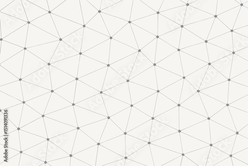 Seamless geometric pattern vector. Abstract network background with interconnected dots and lines forming triangles. Modern minimalist technology texture, communication concept, subtle mesh design.