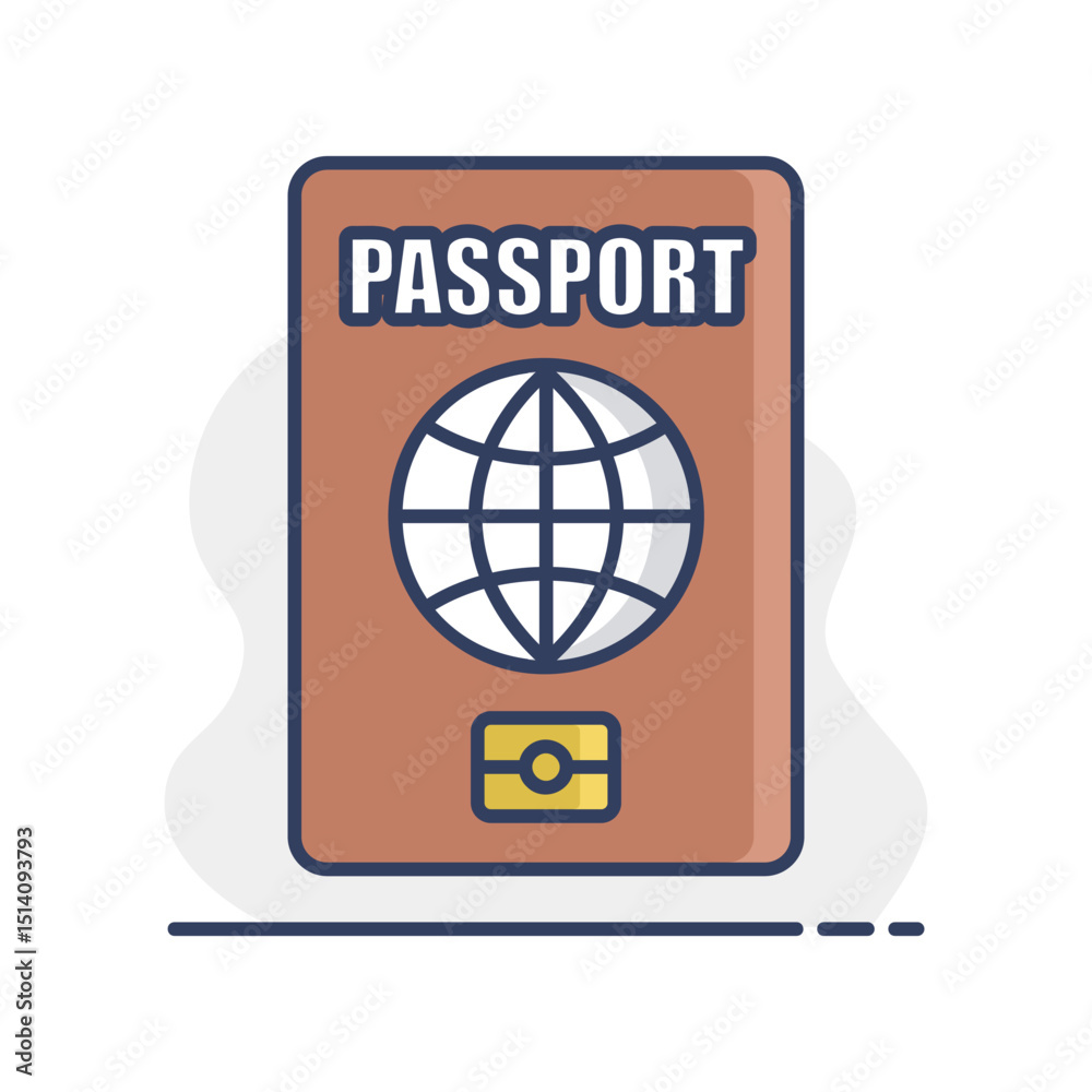 Passport vector icon, identification symbol Passport vector icon, identification symbol