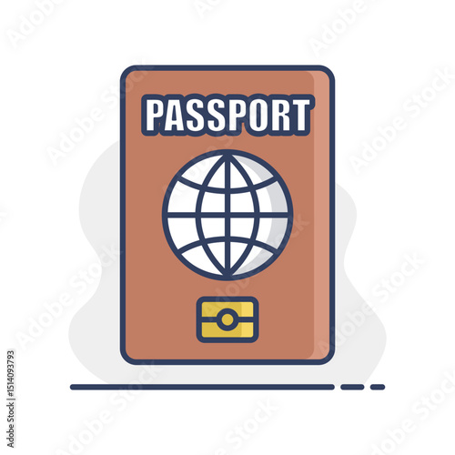 Passport vector icon, identification symbol
