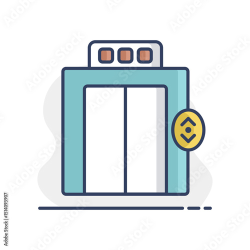 Elevator, lift flat vector isolated icon