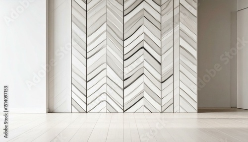 Chevron Wall in Modern Interior