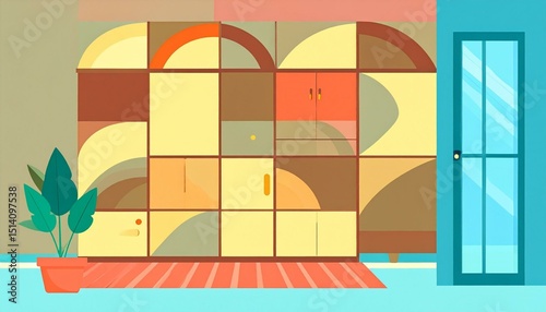 Geometric Cabinet Interior Design