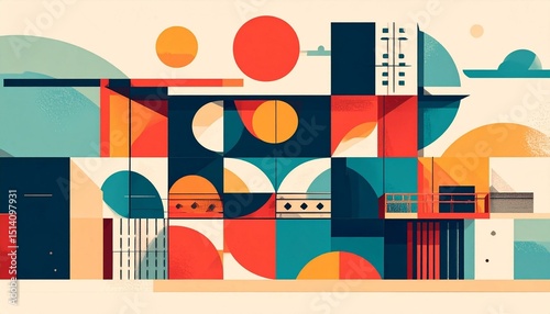 Geometric Building, Abstract Design