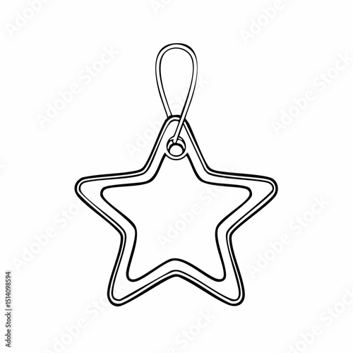Star tag with hole and ribbon tie, great for sales or features.