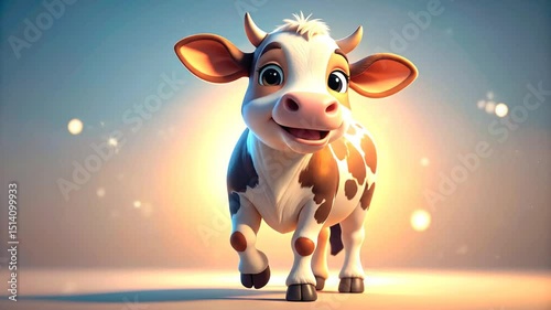 Cute cartoon cow illustration