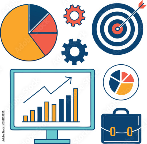 Business Data Analysis and Goal Achievement with Charts and Graphs