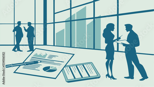 business people working together in office
