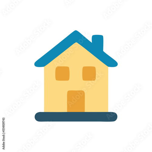 Flat vacation gateway Icon – Simple Home Illustration