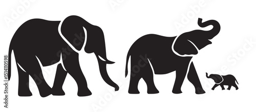 elephant black color and wake