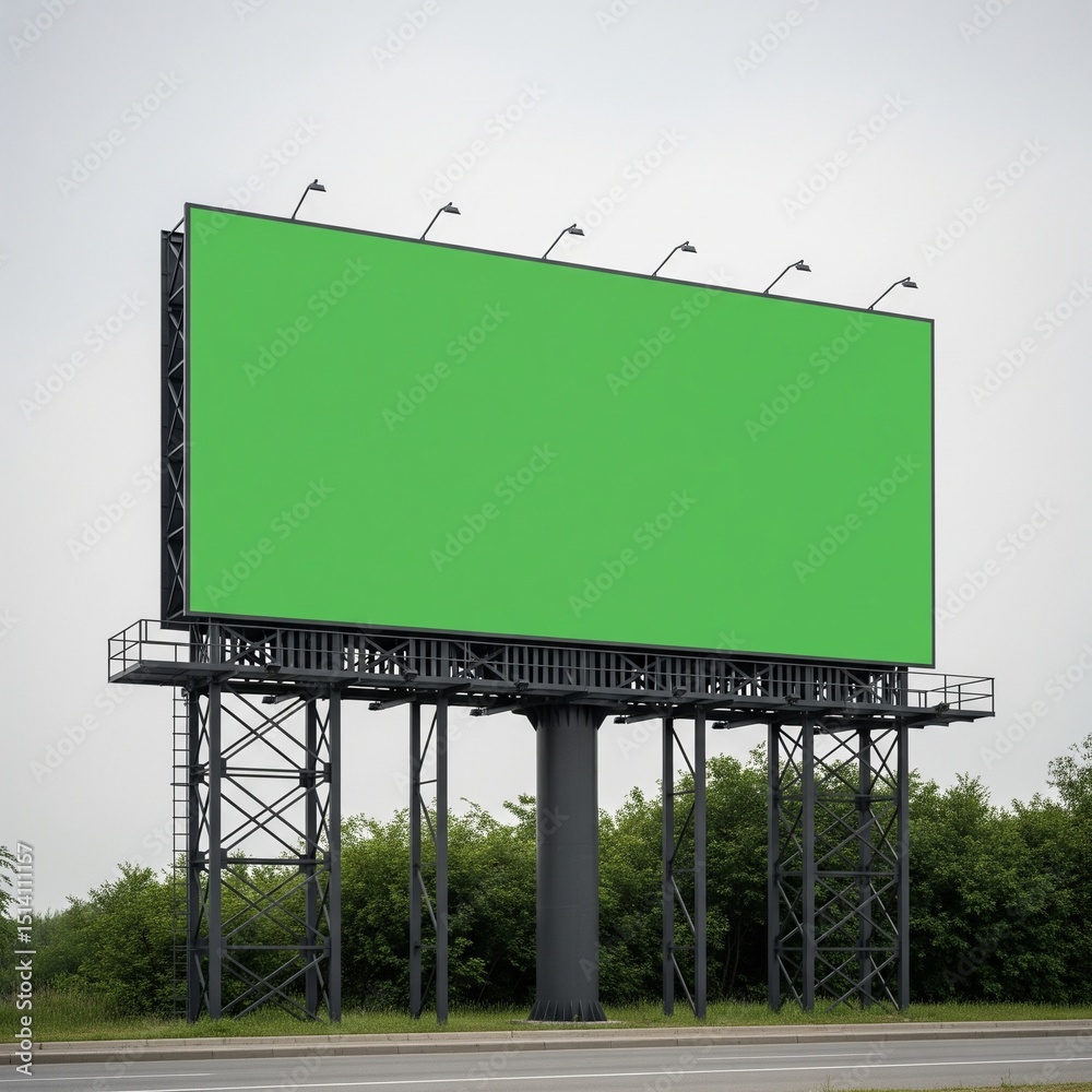 Obraz premium Green Screen Billboards: Your Message, Anywhere