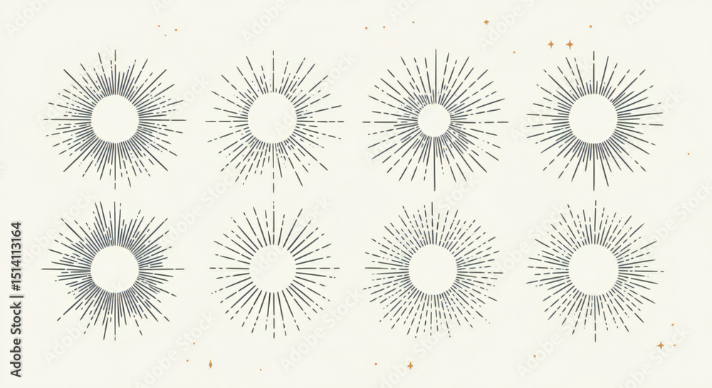 Collection of retro sunbursts and starbursts Collection of retro sunbursts and starbursts