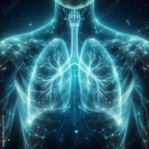 3d Human lungs healthcare and medical abstract background