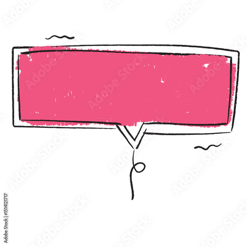 Line frame speech bubble with comic style text balloon. Includes talk dialog bubble, doodle thinking cloud, and line balloon frame design. Vector illustration for conversation UI design.	