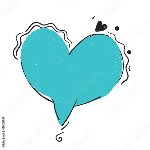 Line frame speech bubble with comic style text balloon. Includes talk dialog bubble, doodle thinking cloud, and line balloon frame design. Vector illustration for conversation UI design.	