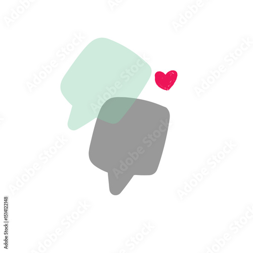 Line frame speech bubble with comic style text balloon. Includes talk dialog bubble, doodle thinking cloud, and line balloon frame design. Vector illustration for conversation UI design.	