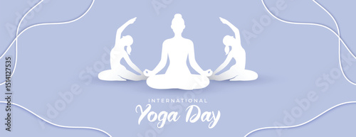 Vector Modern International Yoga Day Banner Design