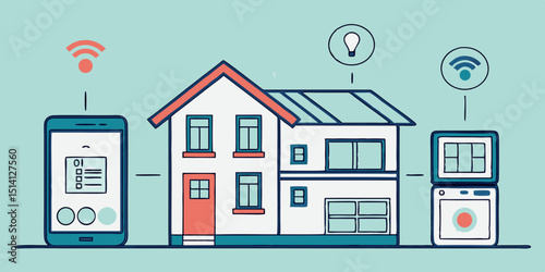 Smart home technology demonstrates connectivity between devices, enhancing everyday living experiences in a modern household setting