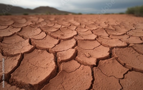 A view of dry and cracked earth