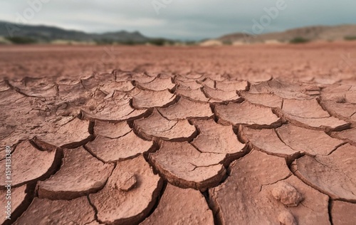 A view of dry and cracked earth