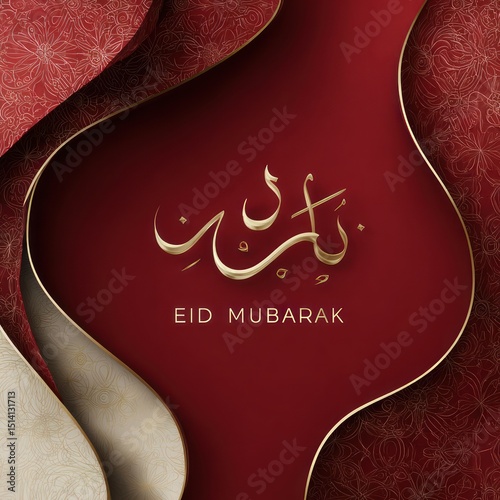 Eid Mubarak Eid al adha Eid al fitr Elegant islamic design with eid mubarak greeting.