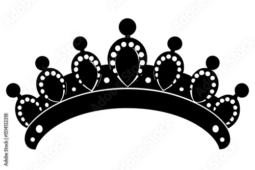 Elegant black crown design royal tiara princess queen