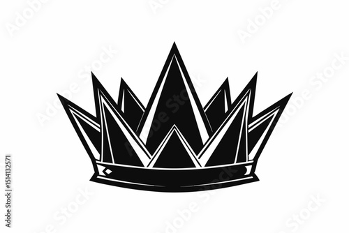 Sharp black crown design royal majesty king queen