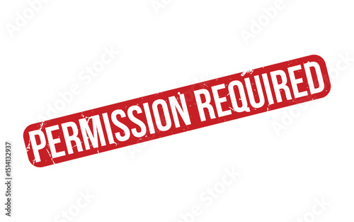 Permission Required rubber grunge stamp seal vector