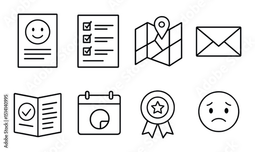 Voter education silhouette icons set – civic, election, democratic participation symbols