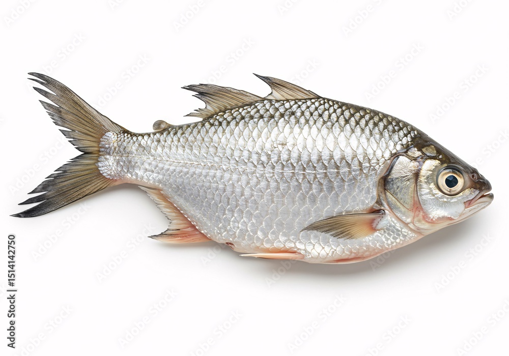 Freshwater Fish High-Resolution Image of a Silver-Colored Fish Freshwater Fish High-Resolution Image of a Silver-Colored Fish