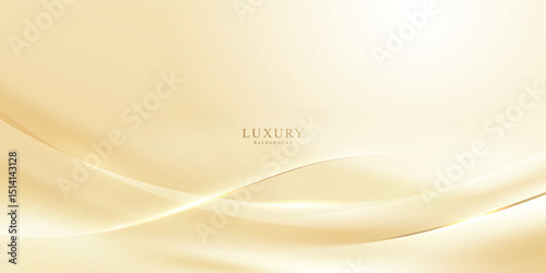 Gold background luxury with abstract shining lines. modern vector illustration