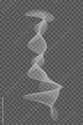 Realistic white transparent smoke. Vector illustration