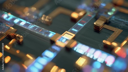 Wallpaper Mural Galliumnitride transistors network revealing intricate arrangement and potential for advancing power electronics technology on detailed test substrate Torontodigital.ca