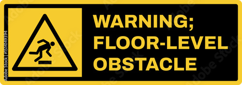 warning safety signs v3 uppercase text_warning ; floor-level obstacle_landscape size 1/2 a4,a3,a2,a1 