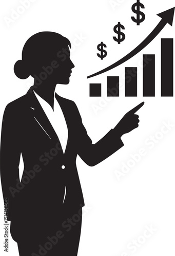 Simple business growth analysis chart infographic design for presentations and reports