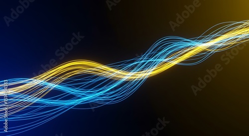 Yellow Wave Digital Background