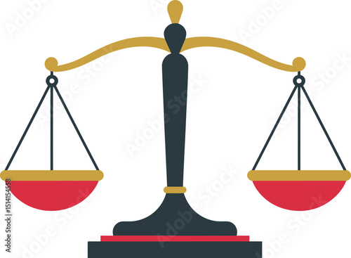 Scales of Justice Icon Vector